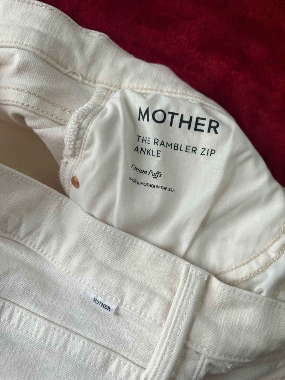MOTHER The Rambler High-Rise Zip Ankle Jeans